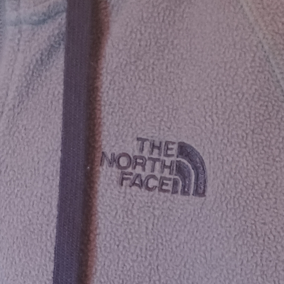 The North Face Women's Lavender/Grey Fleece Zip Hoodie SZ Med - Picture 2 of 6